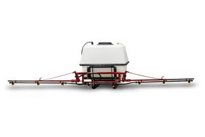 trackless vehicles water tank attachment with 14' boom sprayer option studio image