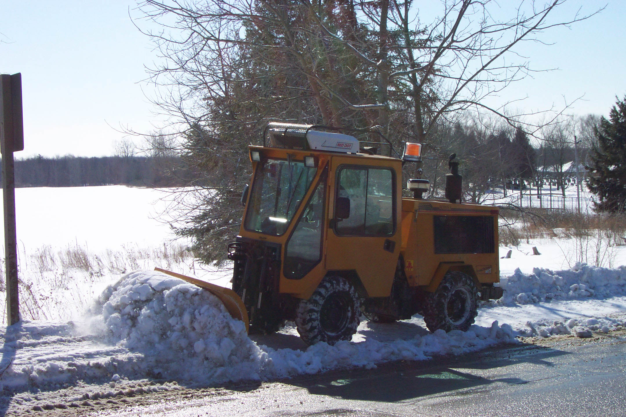 trackless vehicles mt5 tractor machine and angle plow plowing snow